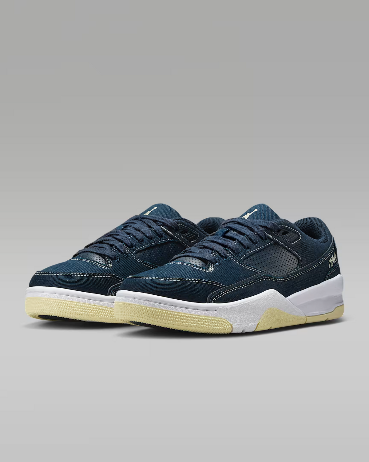 IH4489-451 Nike Jordan Flight Court Obsidian White Alabaster (Women's)
