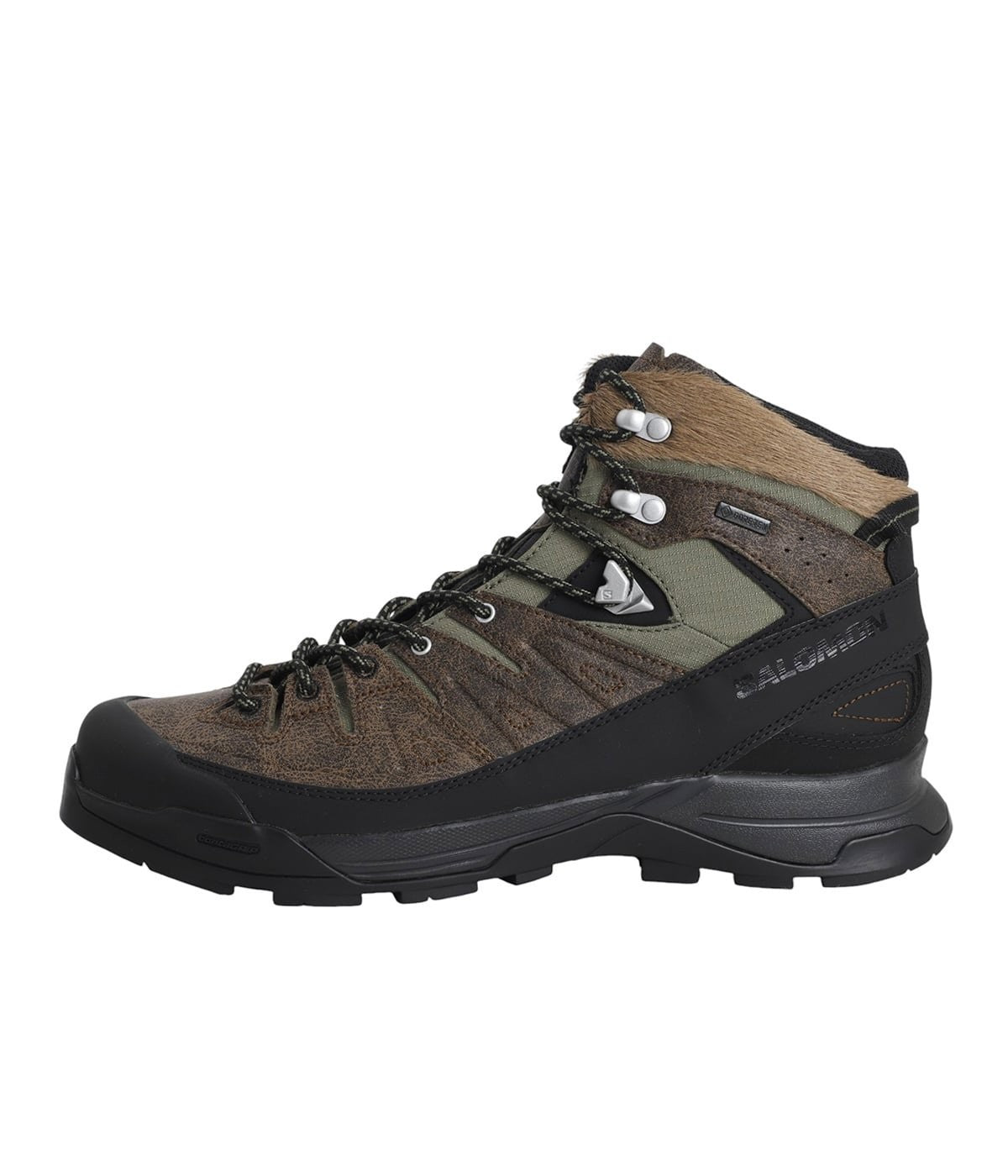 L47795900 Salomon X-ALP Mid Distressed Leather GORE-TEX Dark Earth Black (Men's)