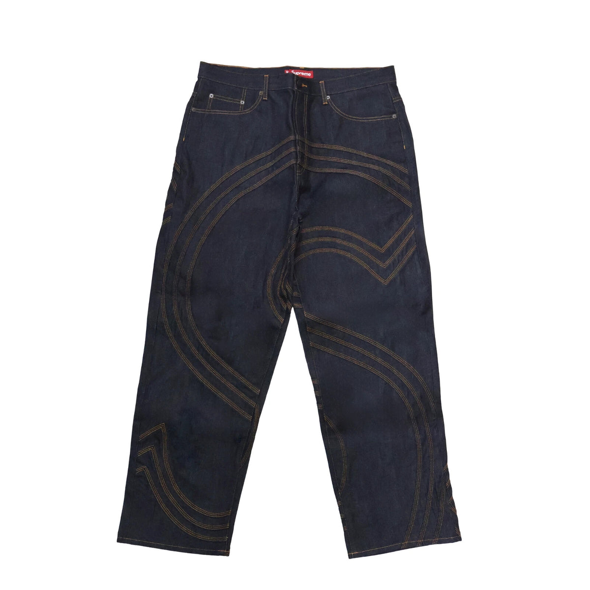 Supreme S Logo Rigid Baggy Jean Rigid Indigo