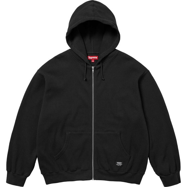 Supreme Hooded Zip Up Thermal Black