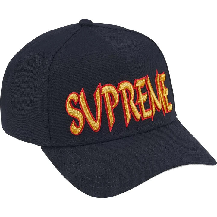 Supreme Sharp Spellout Adjustable New Era Navy