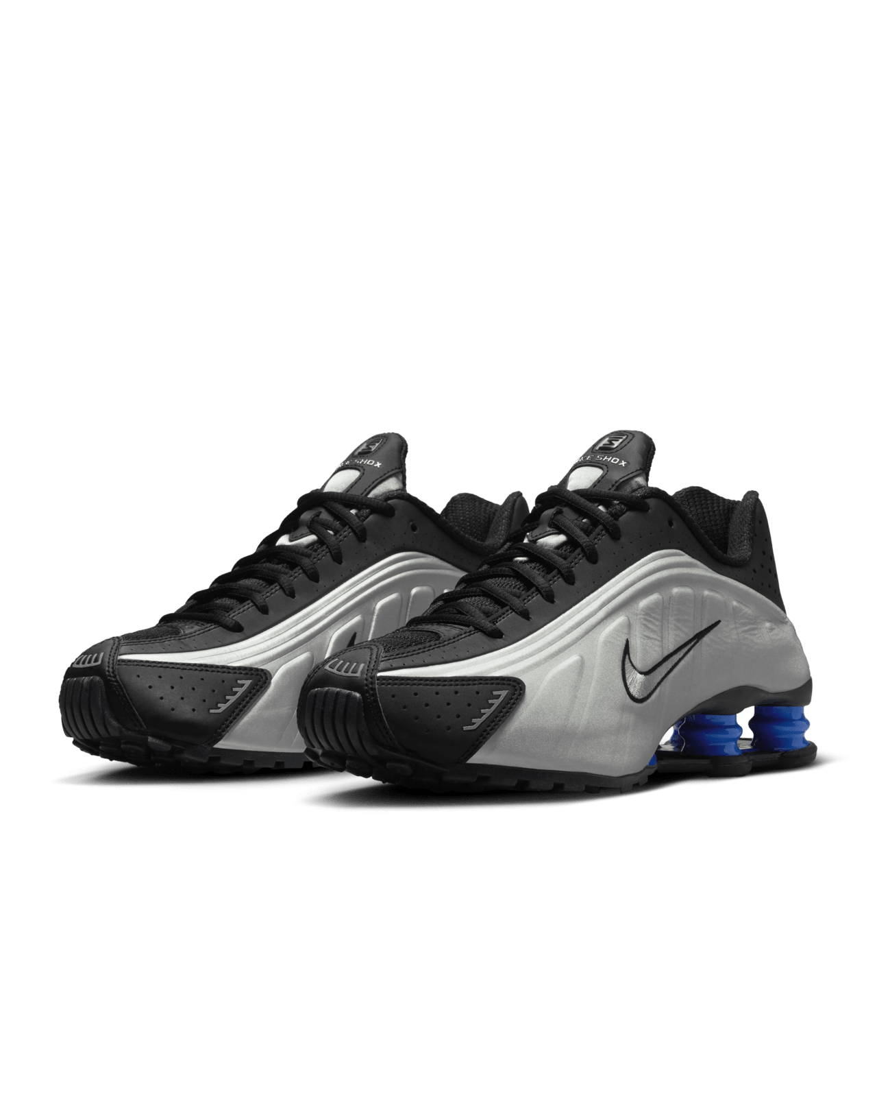 AR3565-006 Nike Shox R4 Black Metallic Silver Racer Blue (Women's)