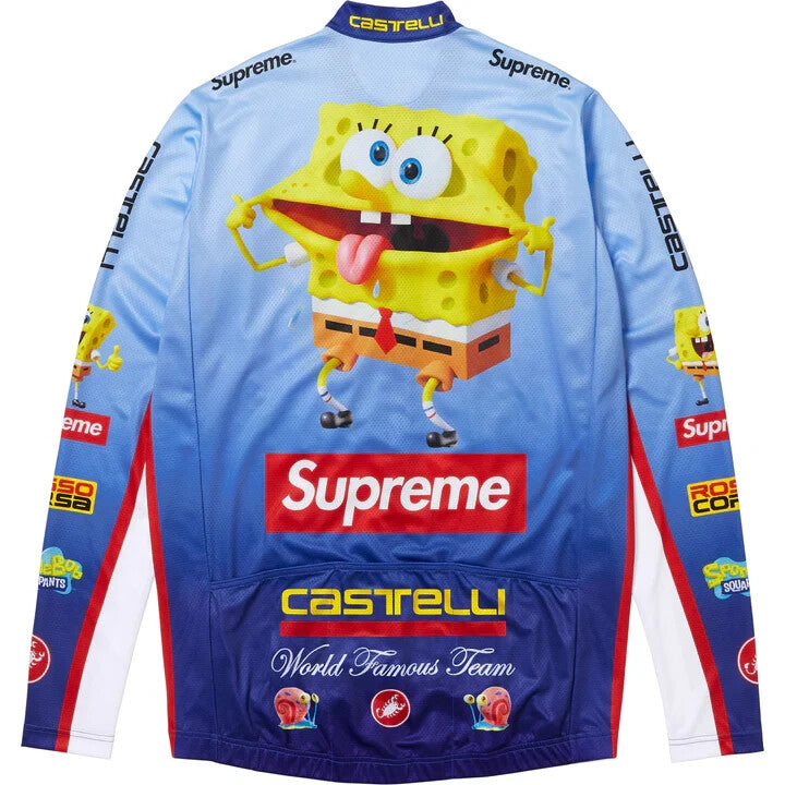 Supreme SpongeBob SquarePants Castelli L/S Cycling Jersey Blue