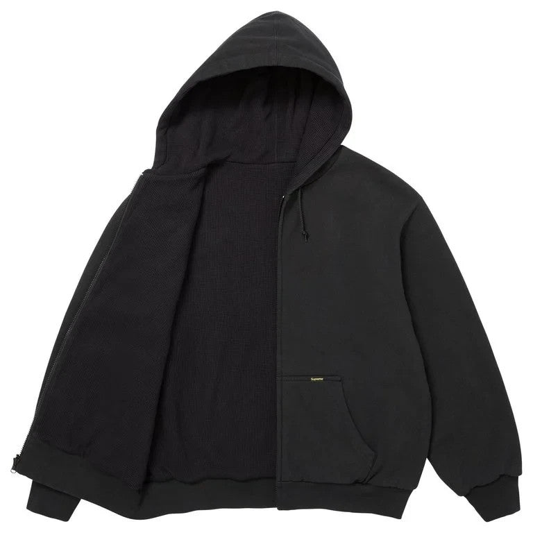 Supreme Reversible Work Zip Up Hooded Sweatshirt Black