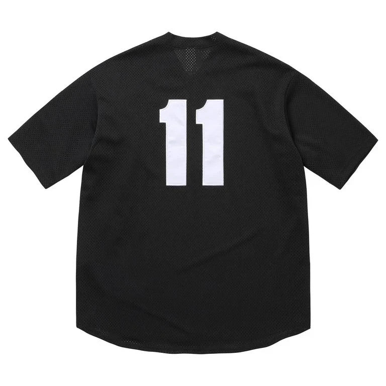 Supreme Shop S Logo Baseball Henley Black - Tokyo