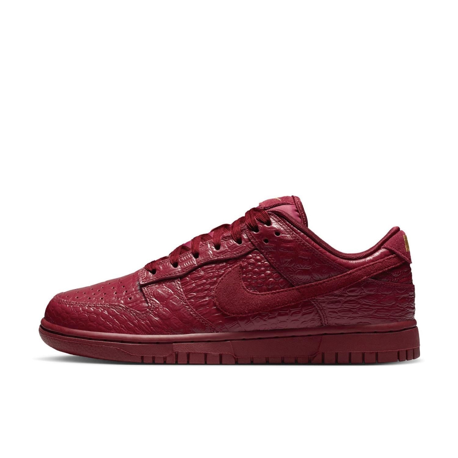 HV4388-600 Nike Dunk Low Crocodile Team Red (Women's)