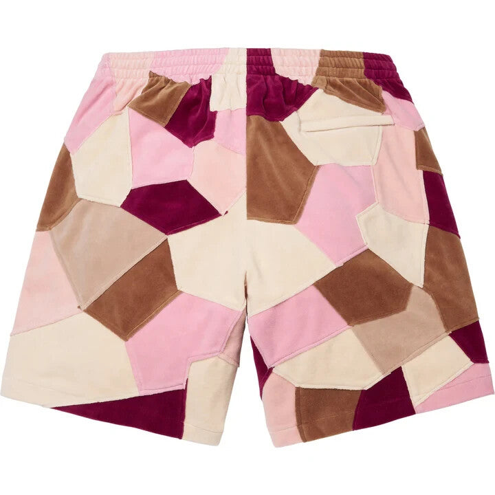 Supreme Patchwork Velour Short Tan
