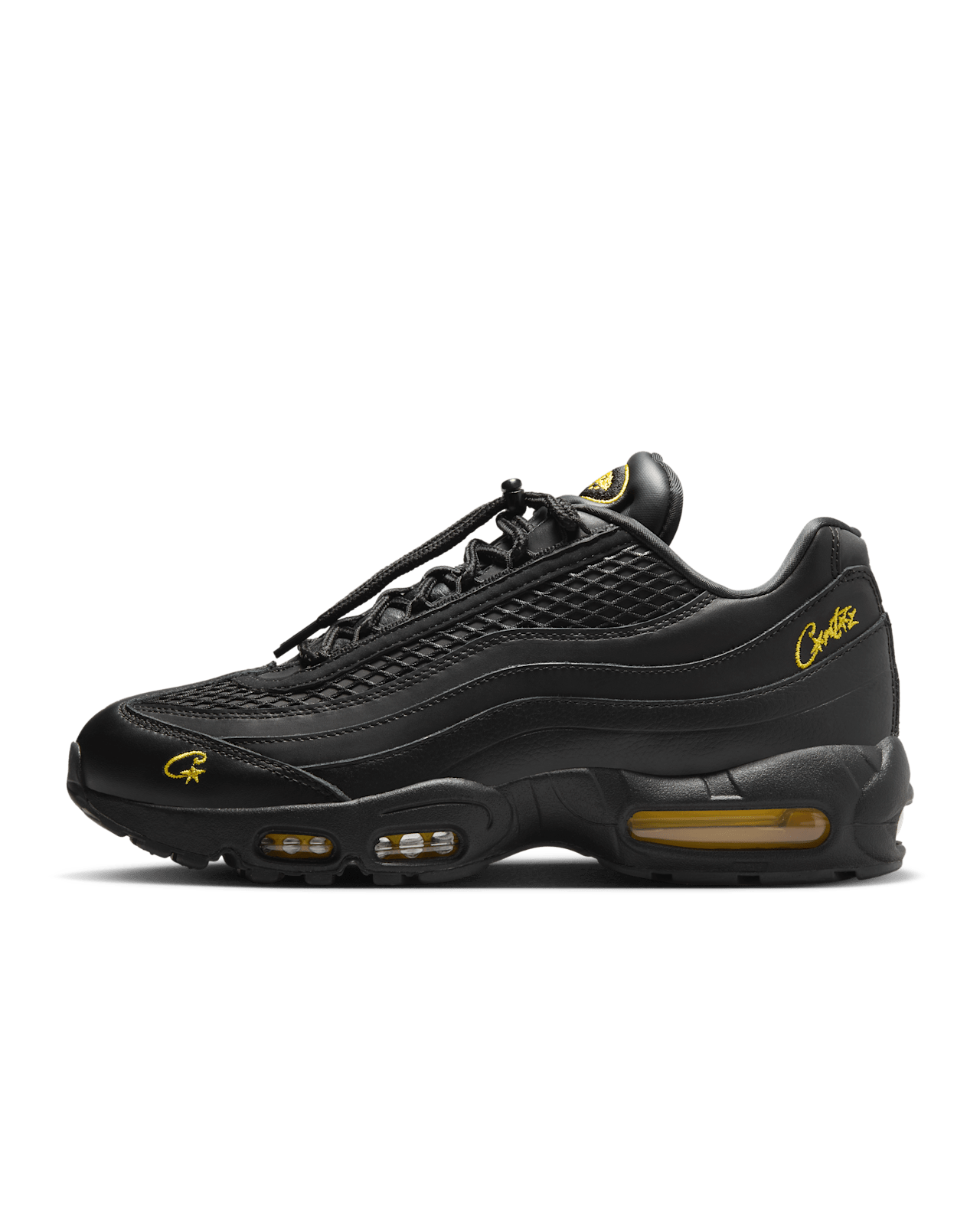 FB2709-003 Corteiz Nike Air Max 95 Black and Tour Yellow (Men's)