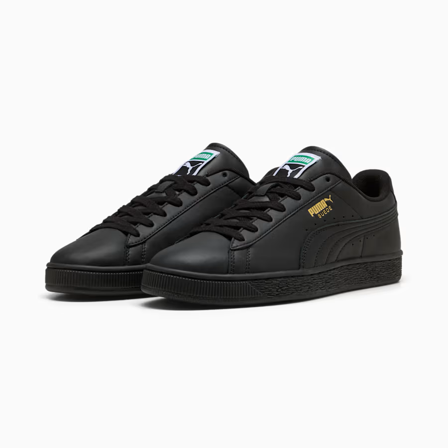 408467-02 Puma Suede "PUMA Black/Archive Green" (Men's)