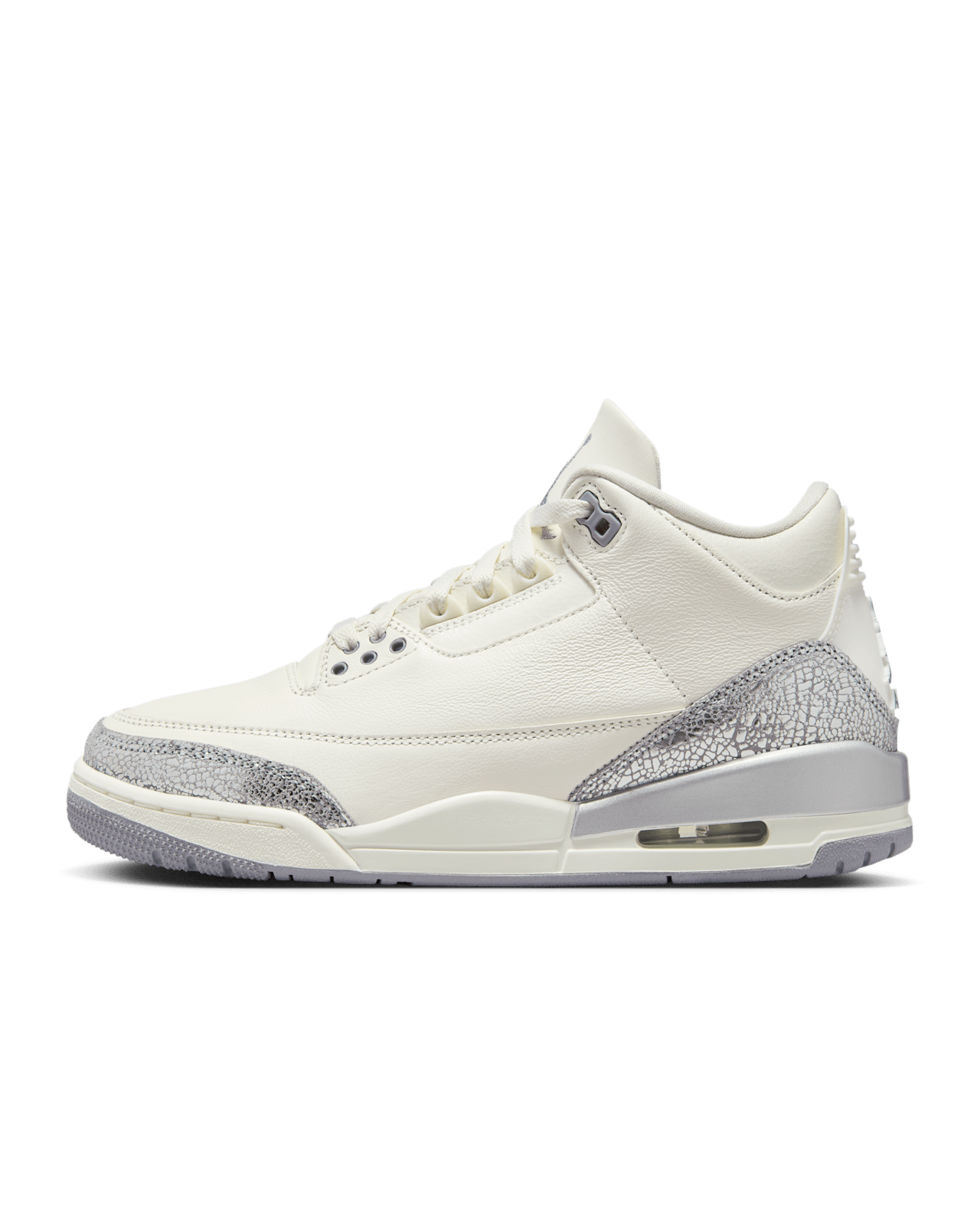 CK9246-100 Nike Air Jordan 3 Retro Sail Metallic Silver (Women's)