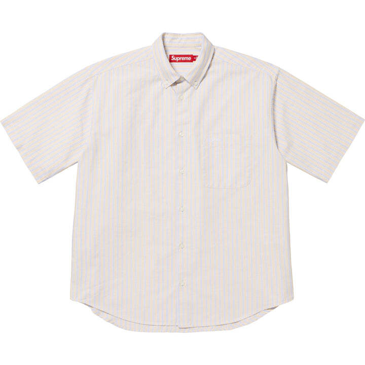 Supreme Loose Fit Oxford S/S Shirt Yellow Stripe