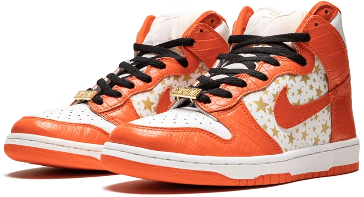 307385-181 Supreme à Nike SB Dunk High "Orange Stars" (Men's)