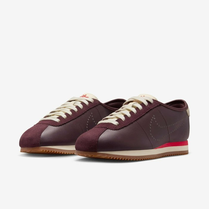 HQ1841-601 Nike Women's Cortez Leather Burgundy Crush Perforated Swoosh (Wome's)
