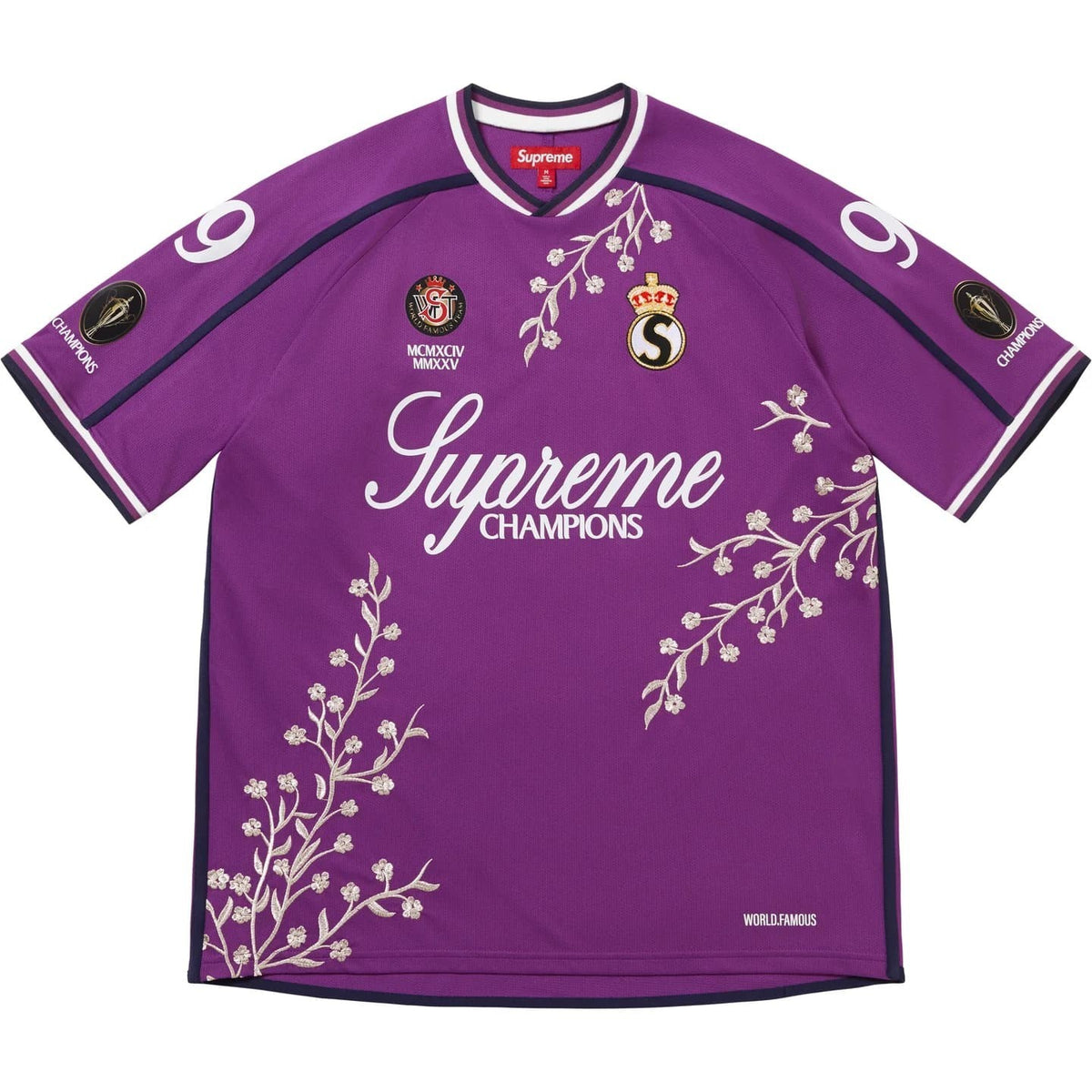 Supreme Floral Soccer Jersey Purple