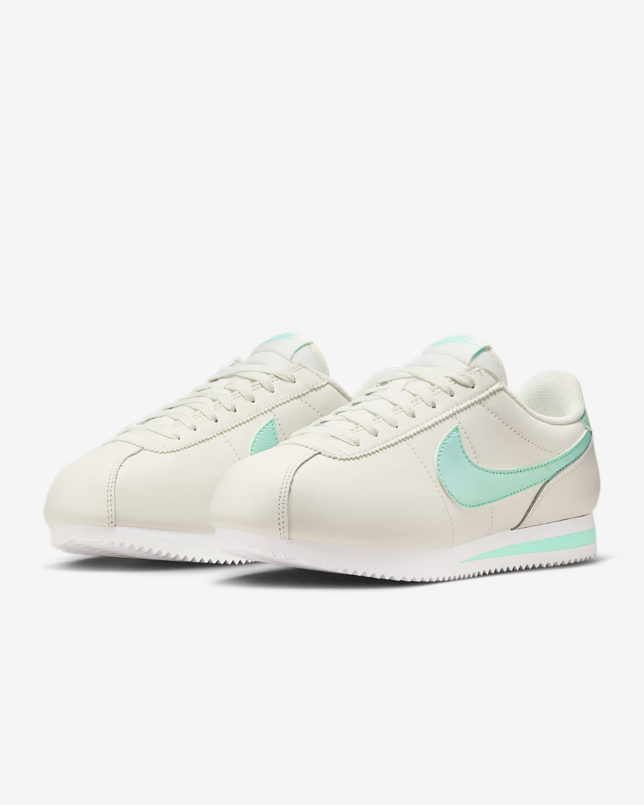 DN1791-113 Nike Women's Cortez Leather Sail White Mint Foam (Women's)