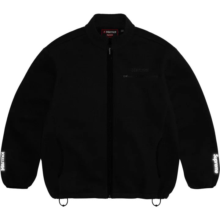 Supreme Marmot Fleece Jacket Black