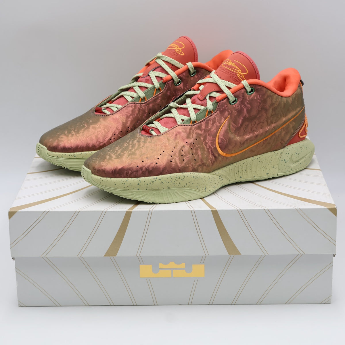 FN0709-800 Nike LeBron 21 EP Queen Conch Ember Glow Elemental Gold (Men's)