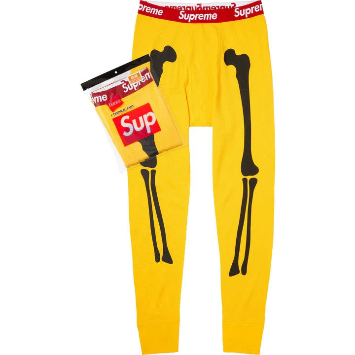Supreme Hanes Bones Thermal Pant (1 Pack) (25FW) Yellow
