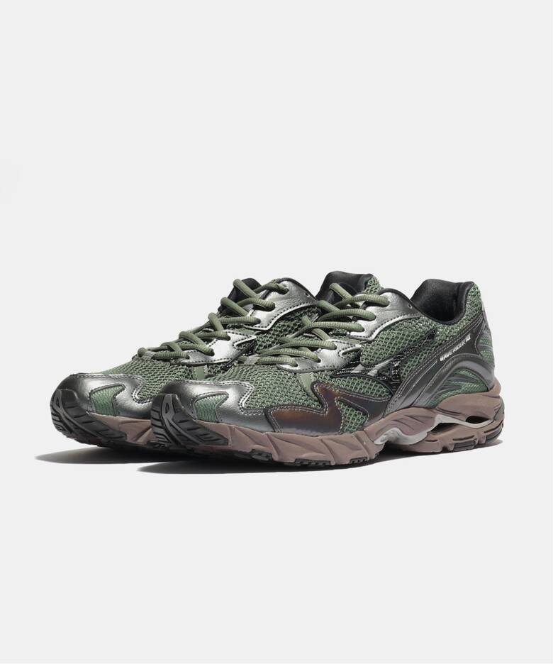 D1GA243109 Mizuno Wave Rider 10 Green Black Metallic Grey (Men's)