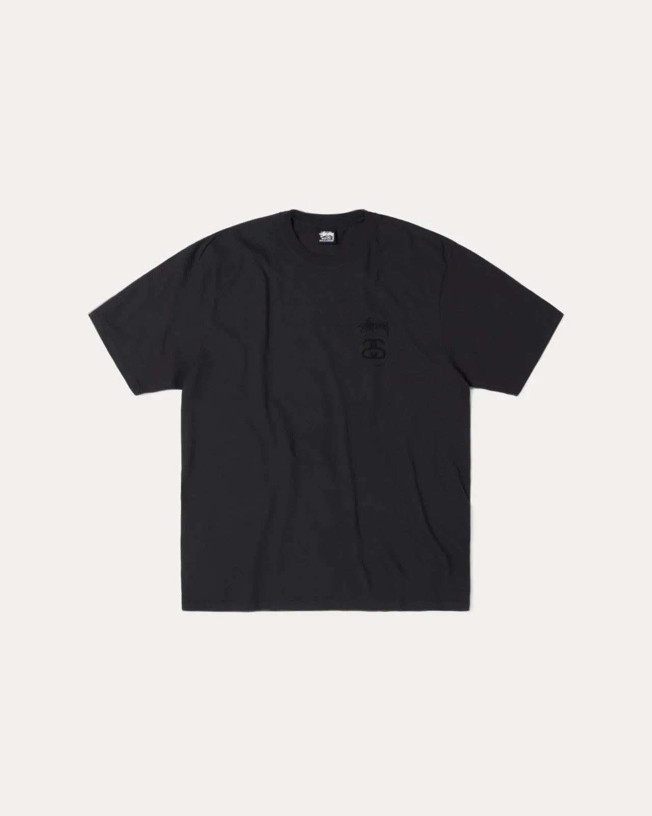 Stussy Stock Link Tee Pigment Dyed Faded Black