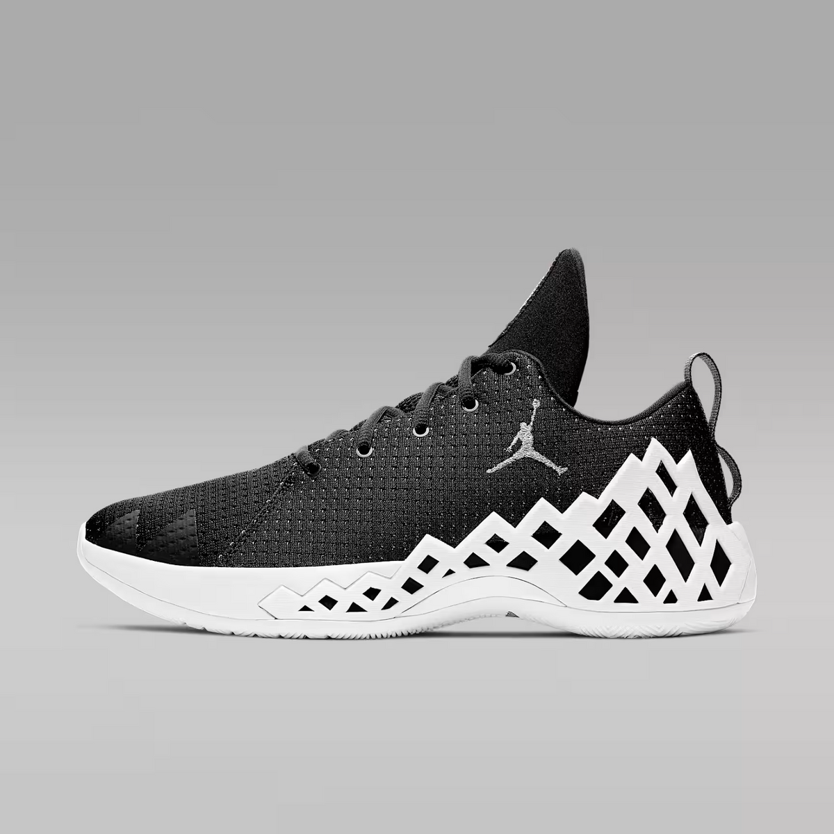 CI1207-001 Nike Jordan Jumpman Diamond Low Black White Metallic Silver (Men's)