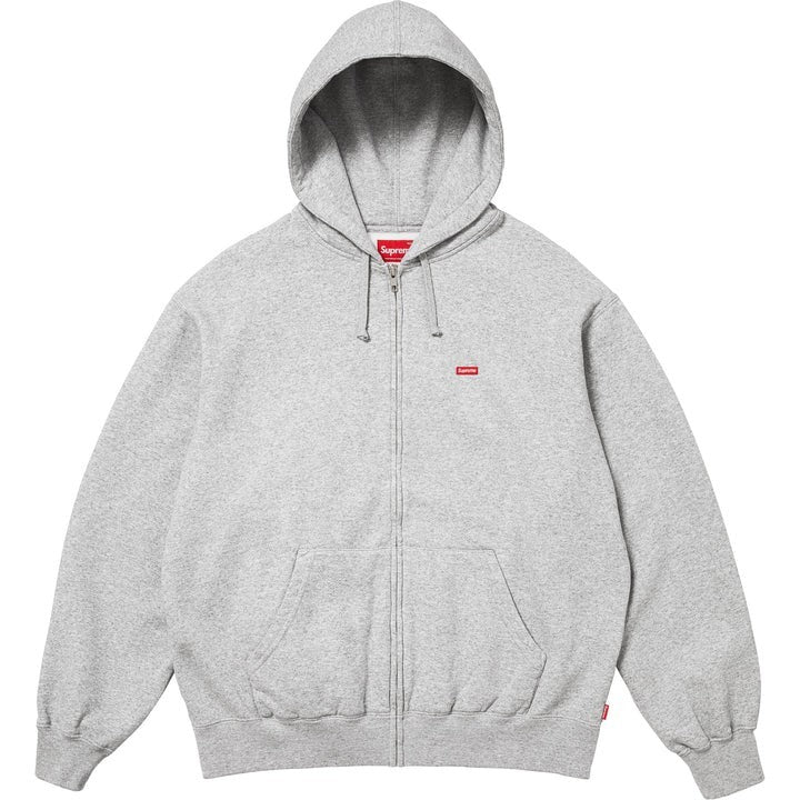 Supreme Small Box Zip Up Hooded Sweatshirt Heather Grey