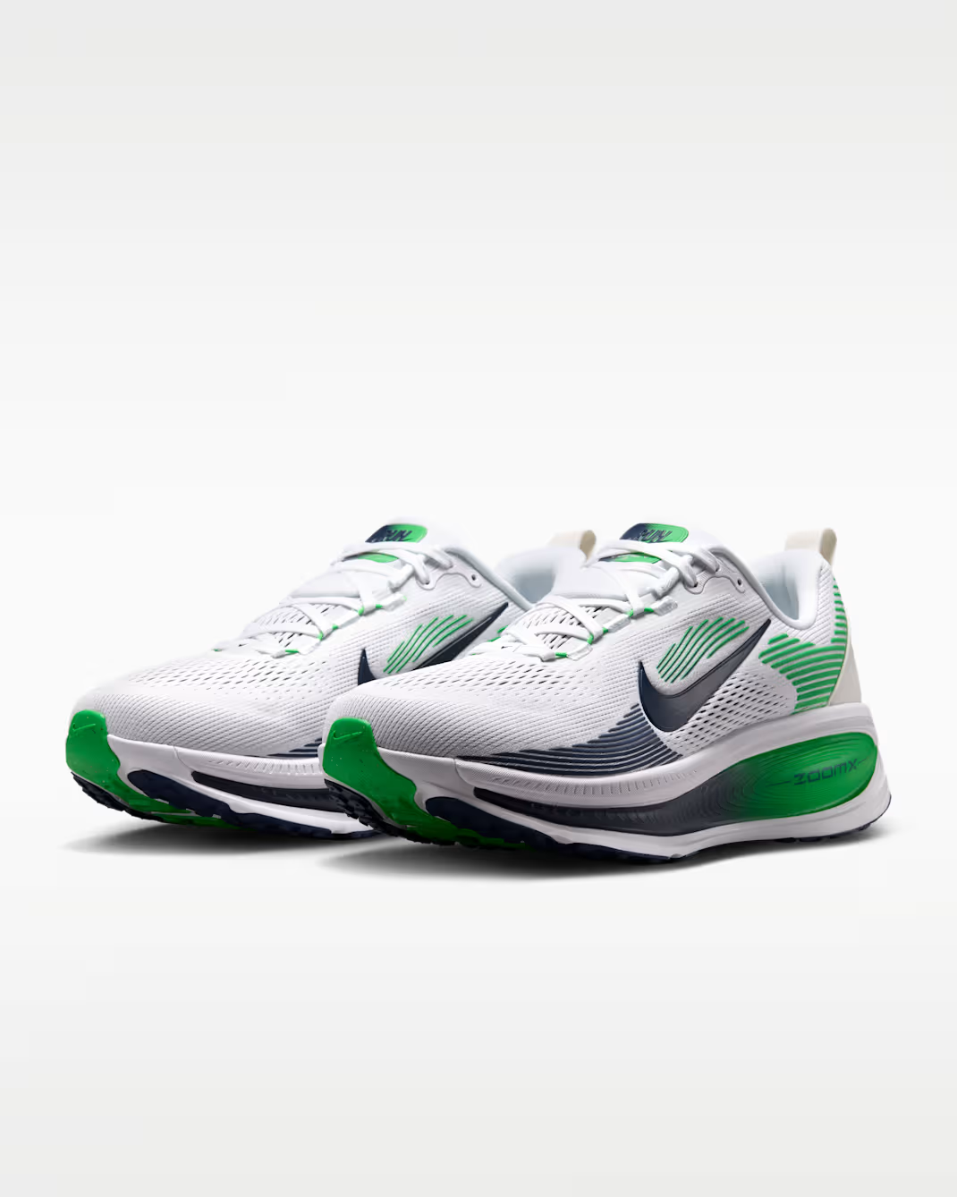 HM6803-115 Nike Vomero 18 "White/Green Spark" (Men's)