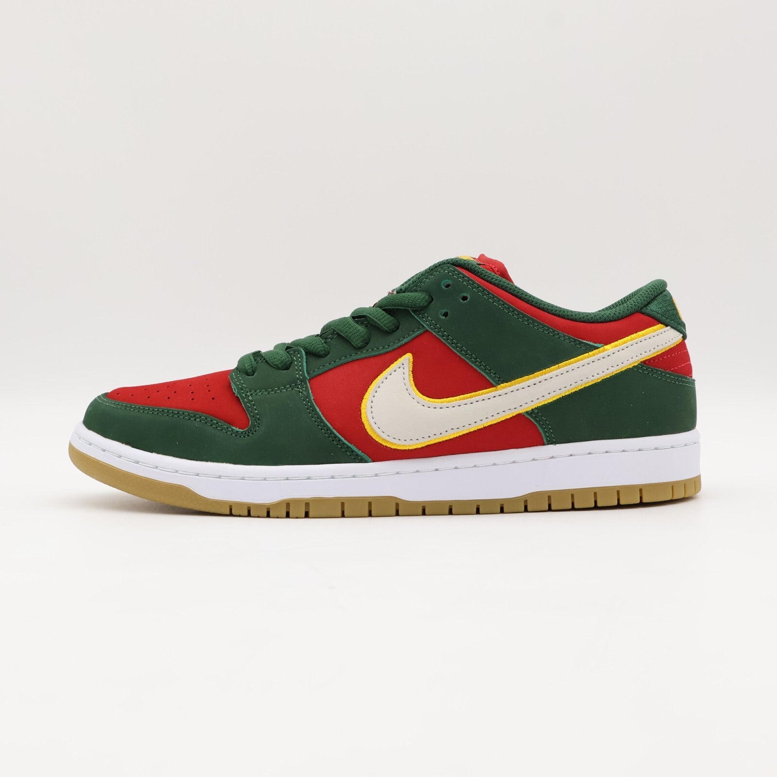 FZ1287-300 Nike SB Dunk Low PRM Seattle Supersonics Fir and Fire Red (Men's)