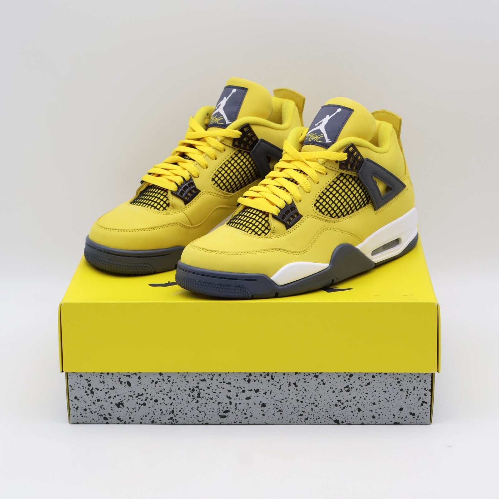 CT8527-700 Nike Air Jordan 4 Retro Lightning Thunder Tour Yellow Grey (Men's)