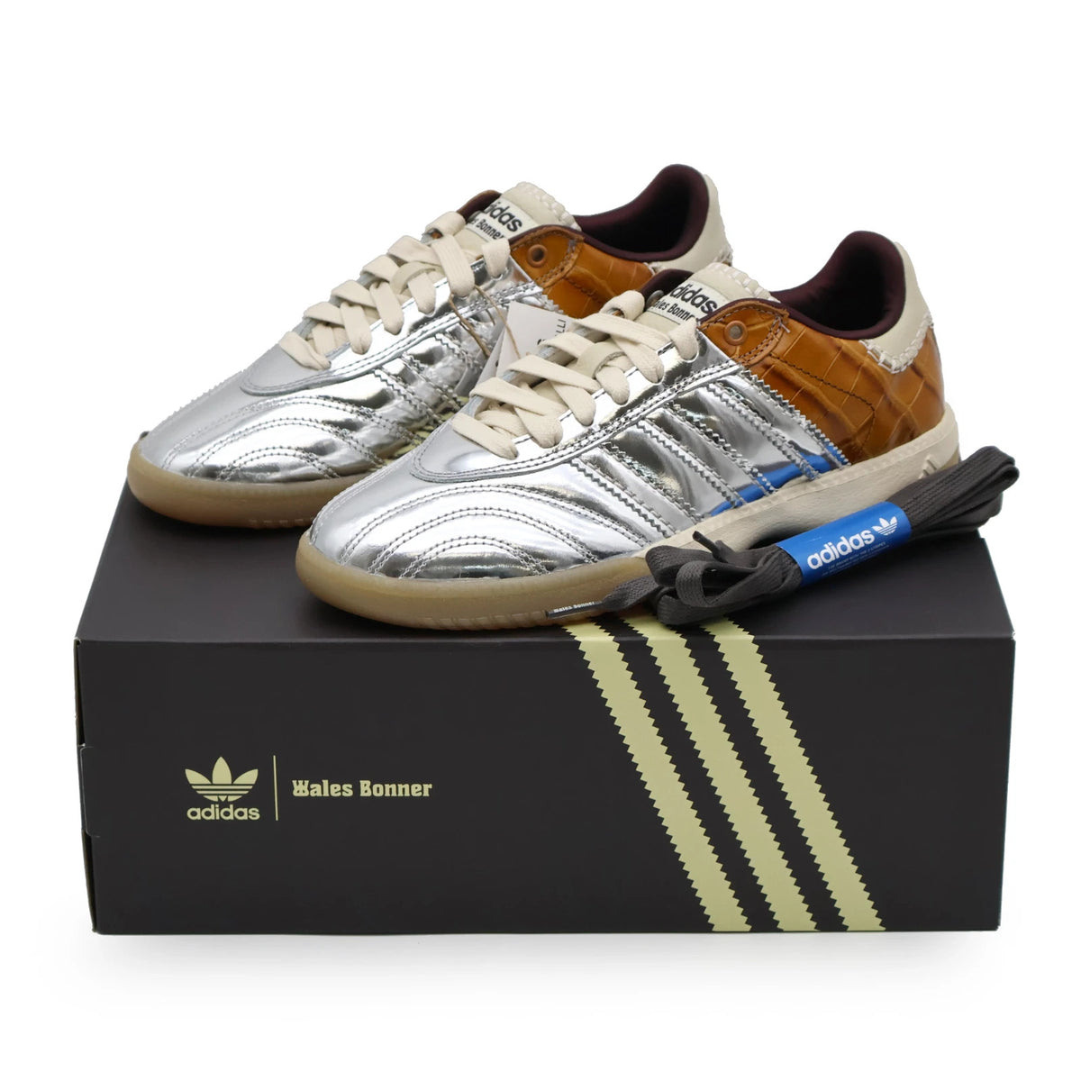 IH5777 Wales Bonner adidas Originals MN Samba Silver Metallic Easy Yellow (Men's