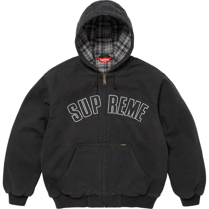 Supreme Reflective Arc Hooded Work Jacket Black