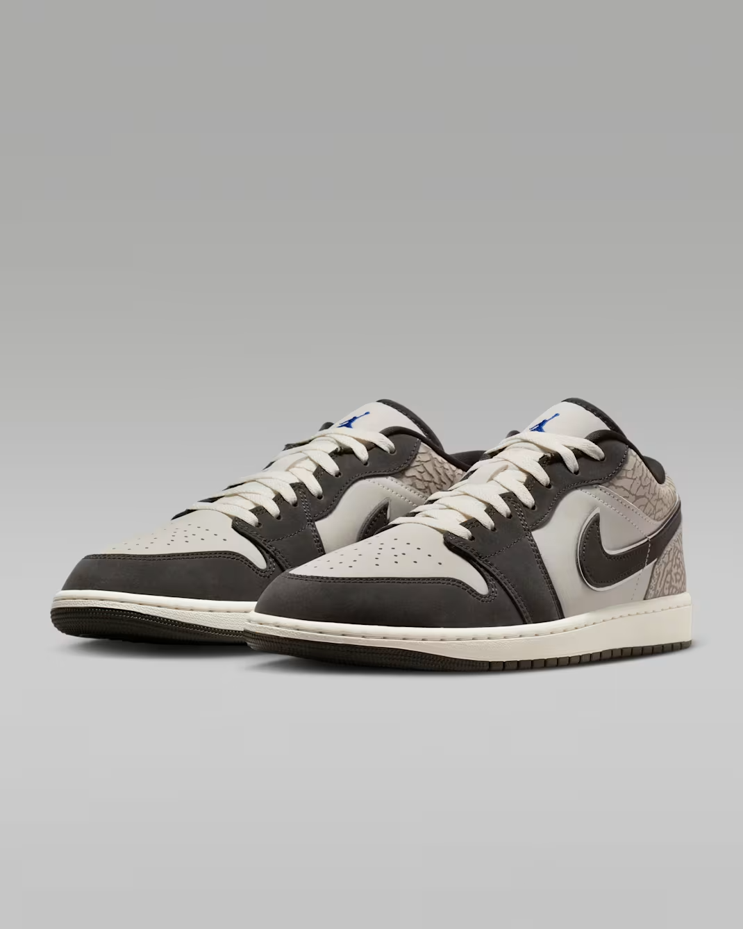 IU2268-100 Nike Air Jordan 1 Low SE V2 "Elephent Print/Sail/Deep Pewter"