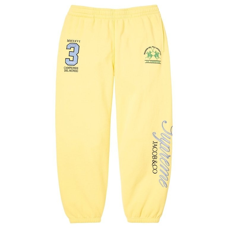 Supreme x La Martina Sweatpant Light Yellow