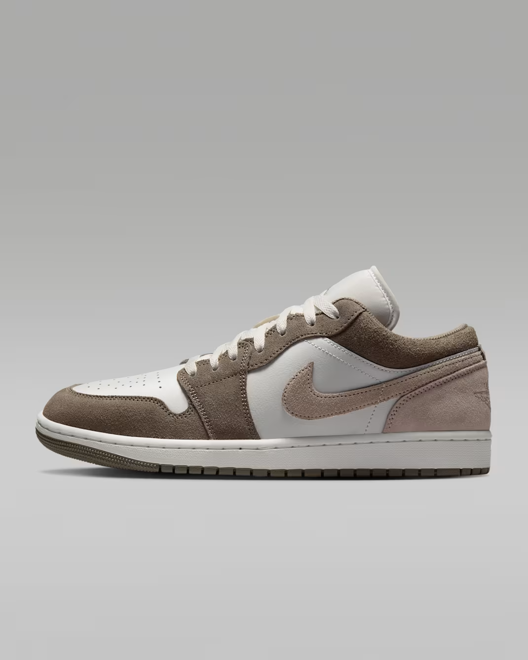 553558-046 Nike Air Jordan 1 Low Olive Grey Summit White (Men's)