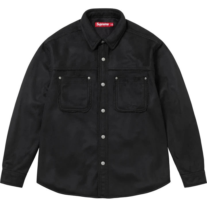 Supreme Faux Suede Snap Shirt Black
