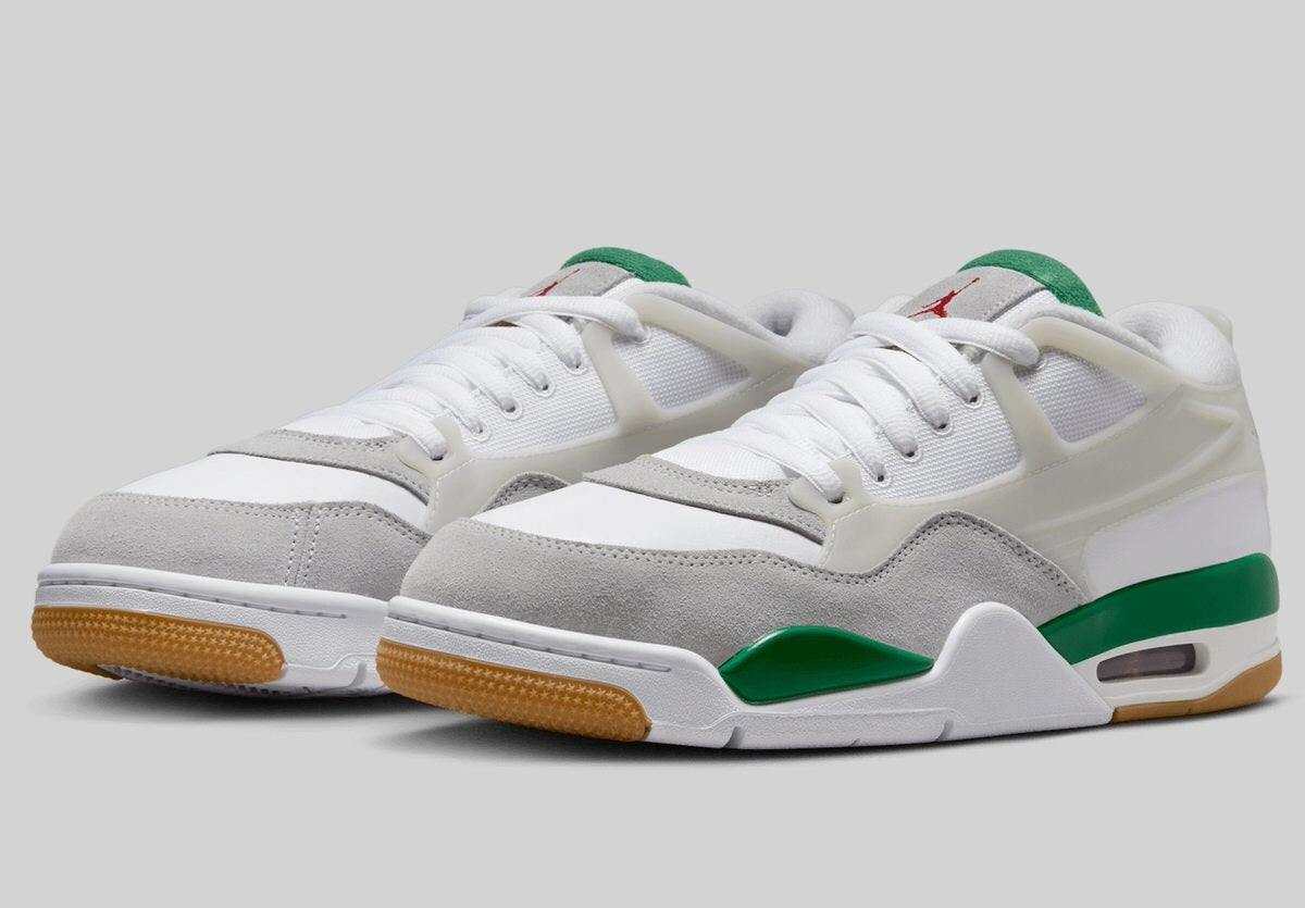 FQ7939-103 Nike Air Jordan 4 RM White Neutral Grey Wolf Grey Pine Green (Men's)