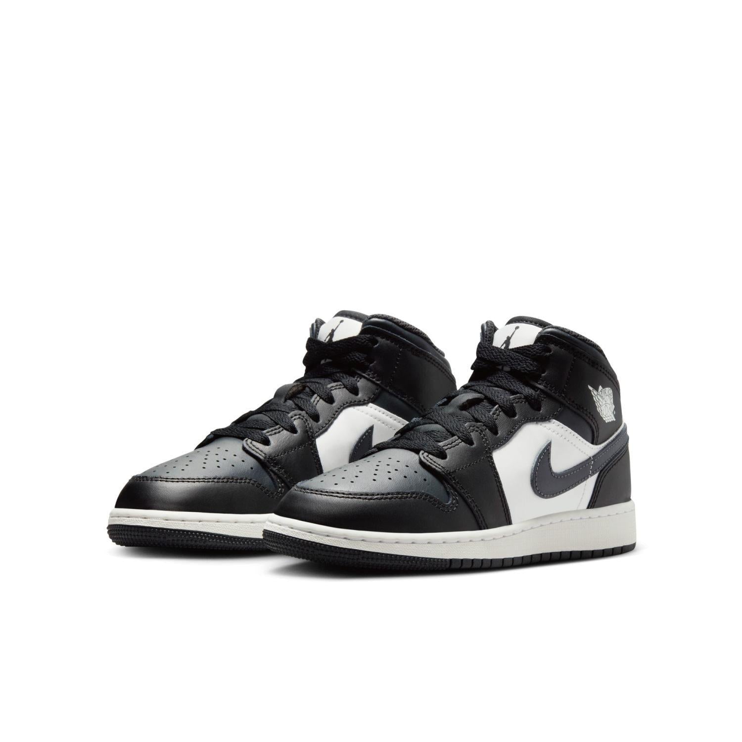 DQ8423-010 NIKE AIR JORDAN 1 MID GS BLACK OFF NOIR-SUMMIT WHITE (Men's)