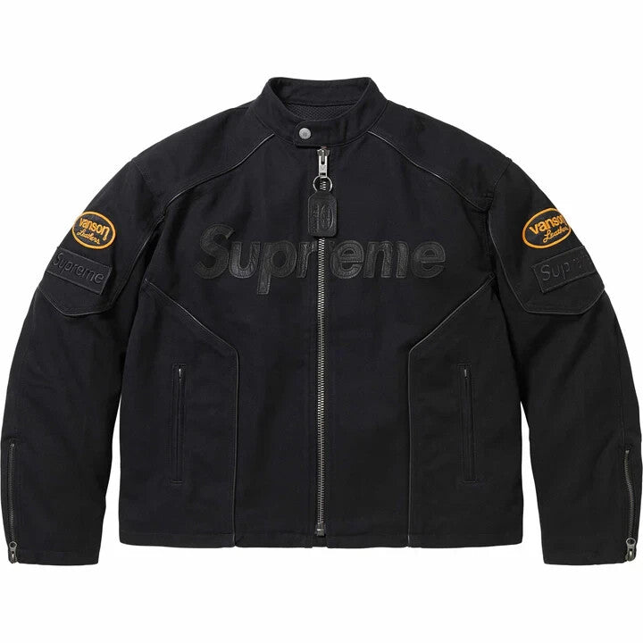 Supreme Vanson Leathers Cordura Cotton Jacket Black