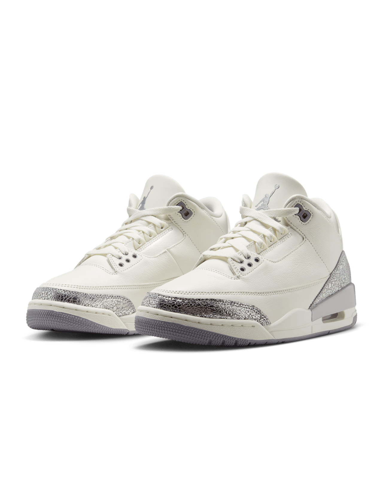 CK9246-100 Nike Air Jordan 3 Retro Sail Metallic Silver (Women's)
