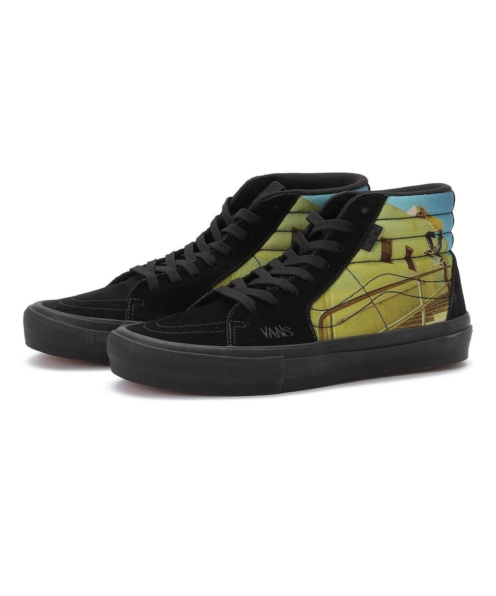 VN0A5FCCBOV Atiba Jefferson à Vans Skate Sk8-Hi "Black/Multi" (Men's)