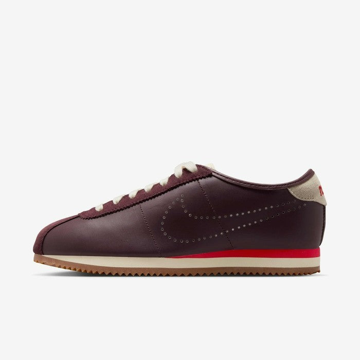 HQ1841-601 Nike Women's Cortez Leather Burgundy Crush Perforated Swoosh (Wome's)