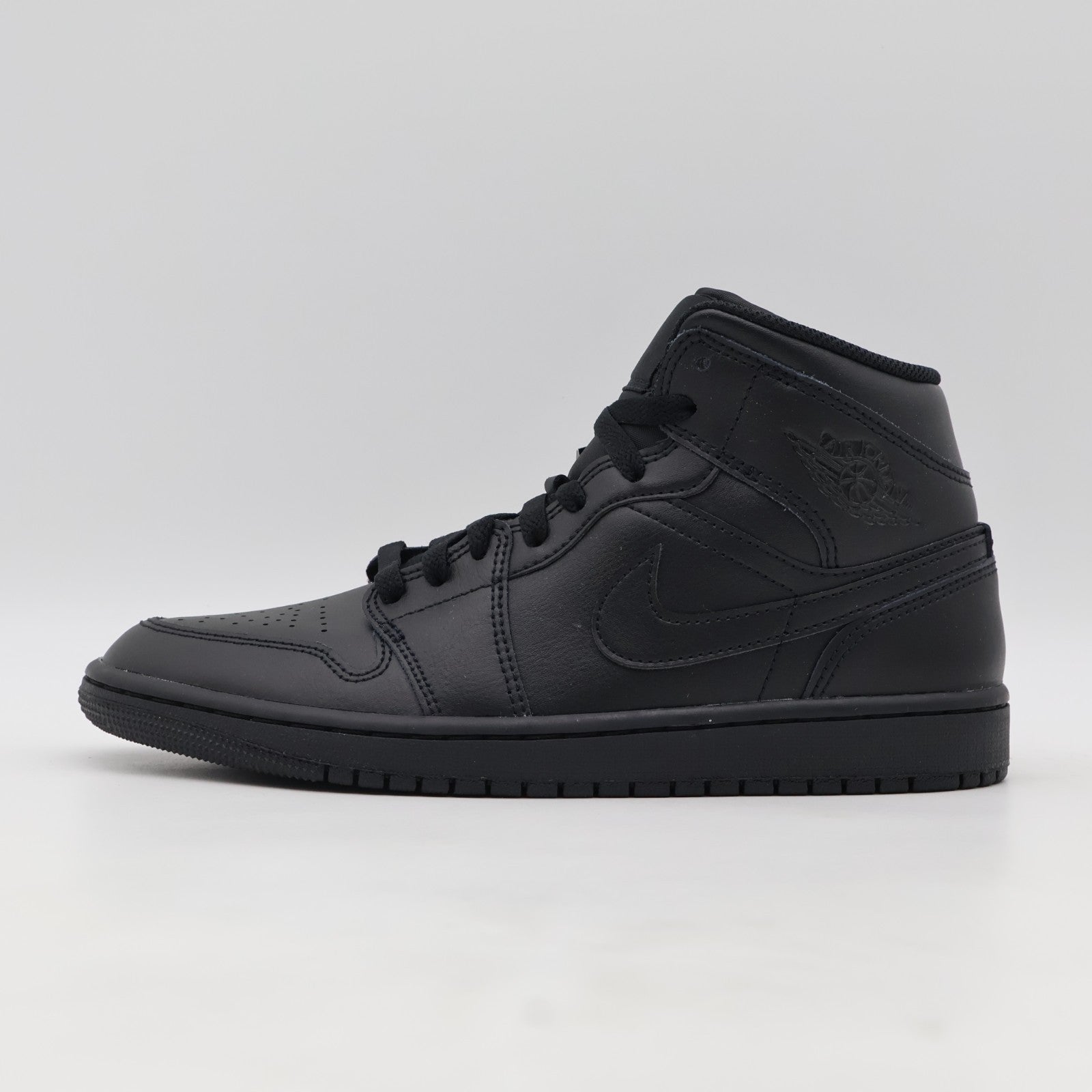 554724-093 Nike Air Jordan 1 Mid Triple Black (Men's)