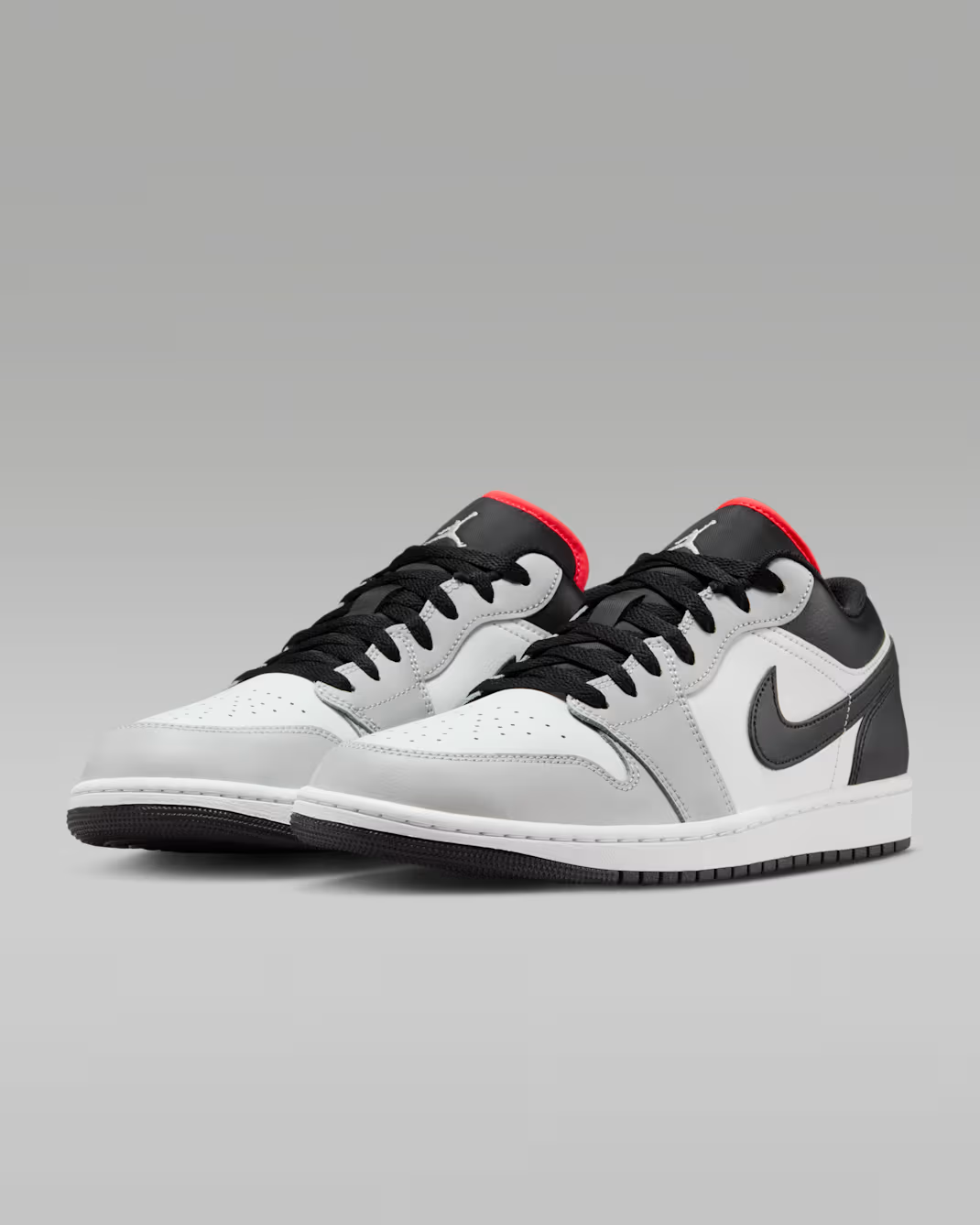 553558-045 Nike Air Jordan 1 Low Neutral Grey Infrared 23 Black (Men's)