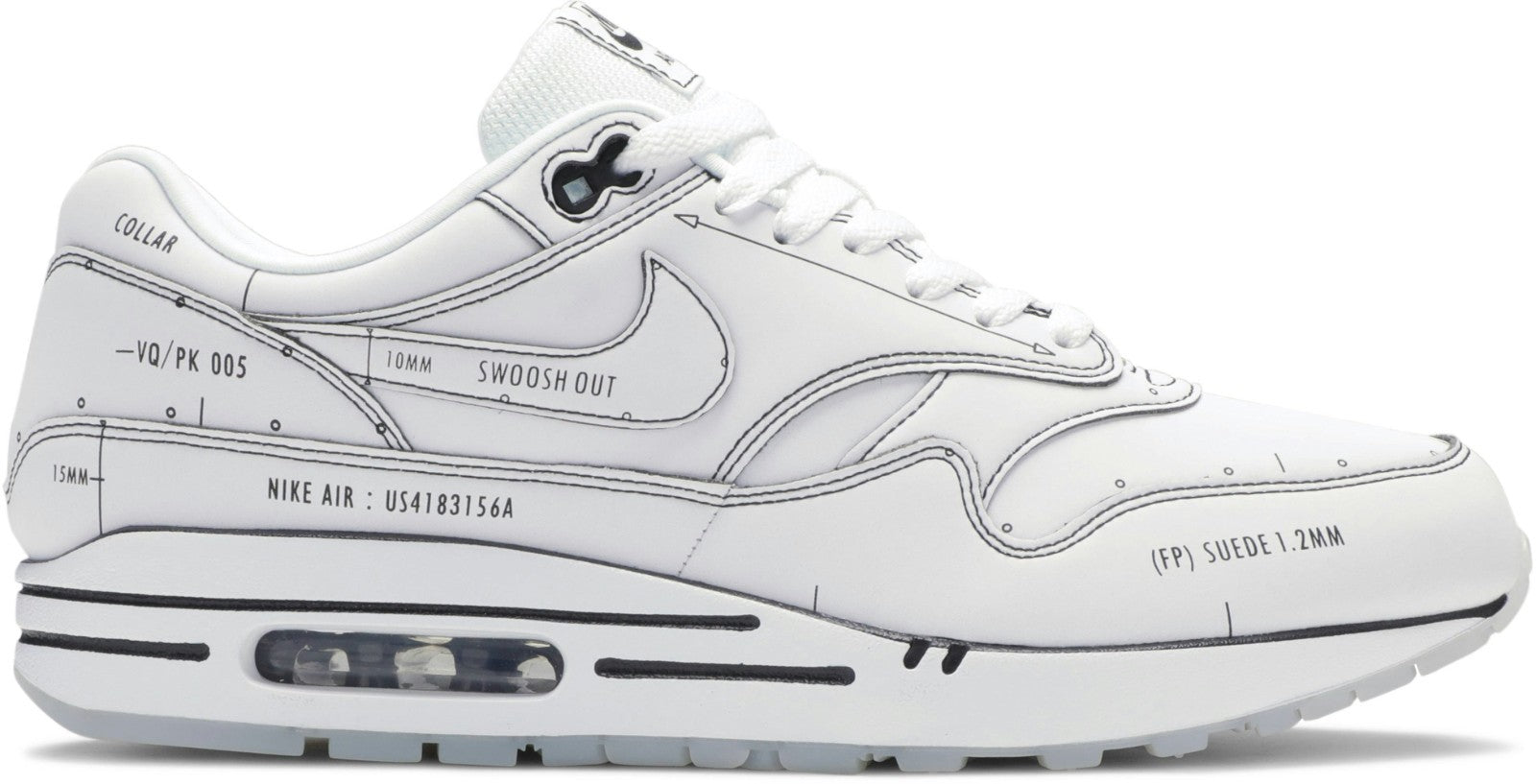 CJ4286-100 NIKE AIR MAX 1 "TINKER SCHEMATIC WHITE" (Men's)