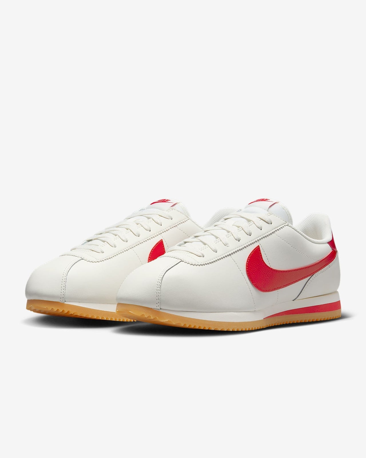 DM4044-110 Nike Cortez Leather Sail Gum Yellow University Red (Men's)