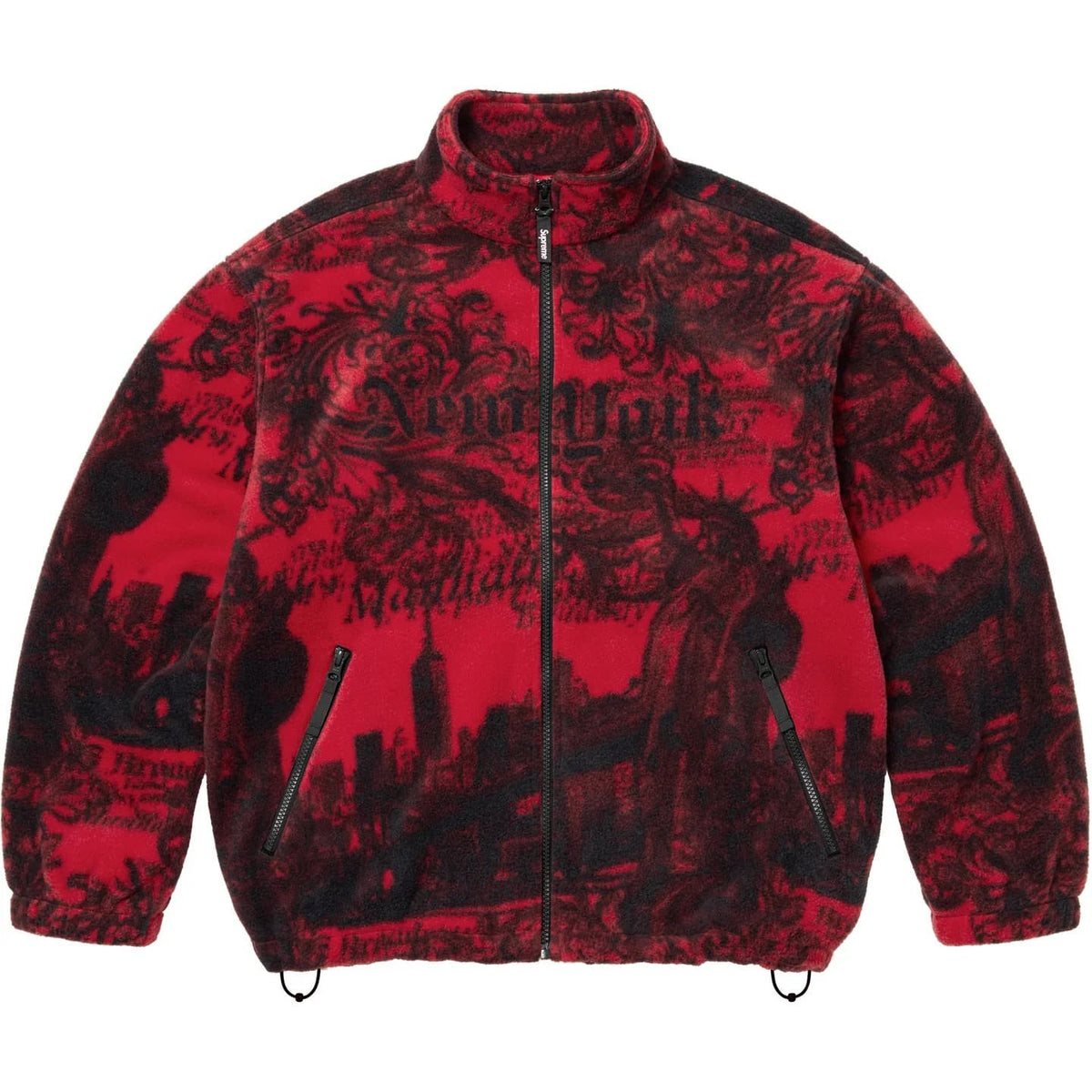 Supreme New York Fleece Jacket Red