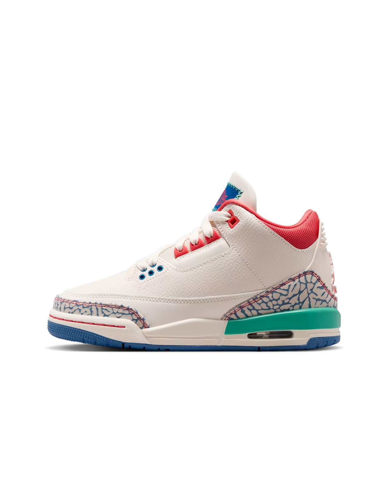 IO2076-100 Nike Air Jordan 3 Retro "Chalk/True Blue" (GS)