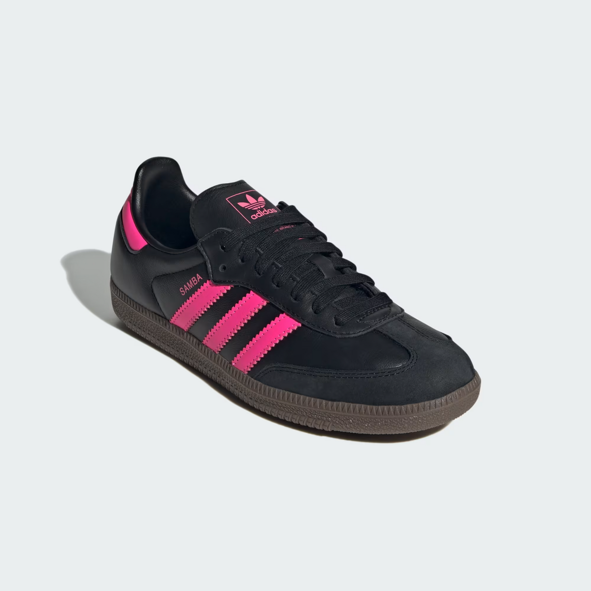 JS1386 adidas Originals Samba OG Core Black Lucid Pink Gum (Women's)