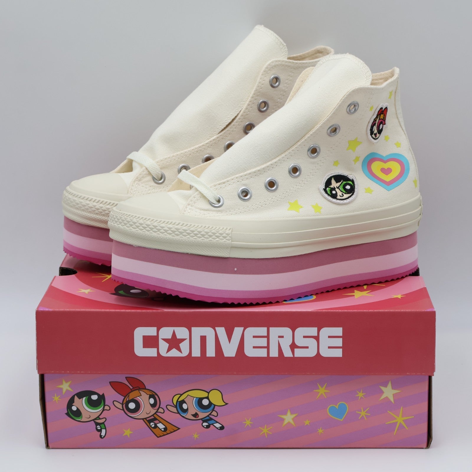 31312820 The Powerpuff Girls Converse All Star Chunkyline Hi White (Women's)