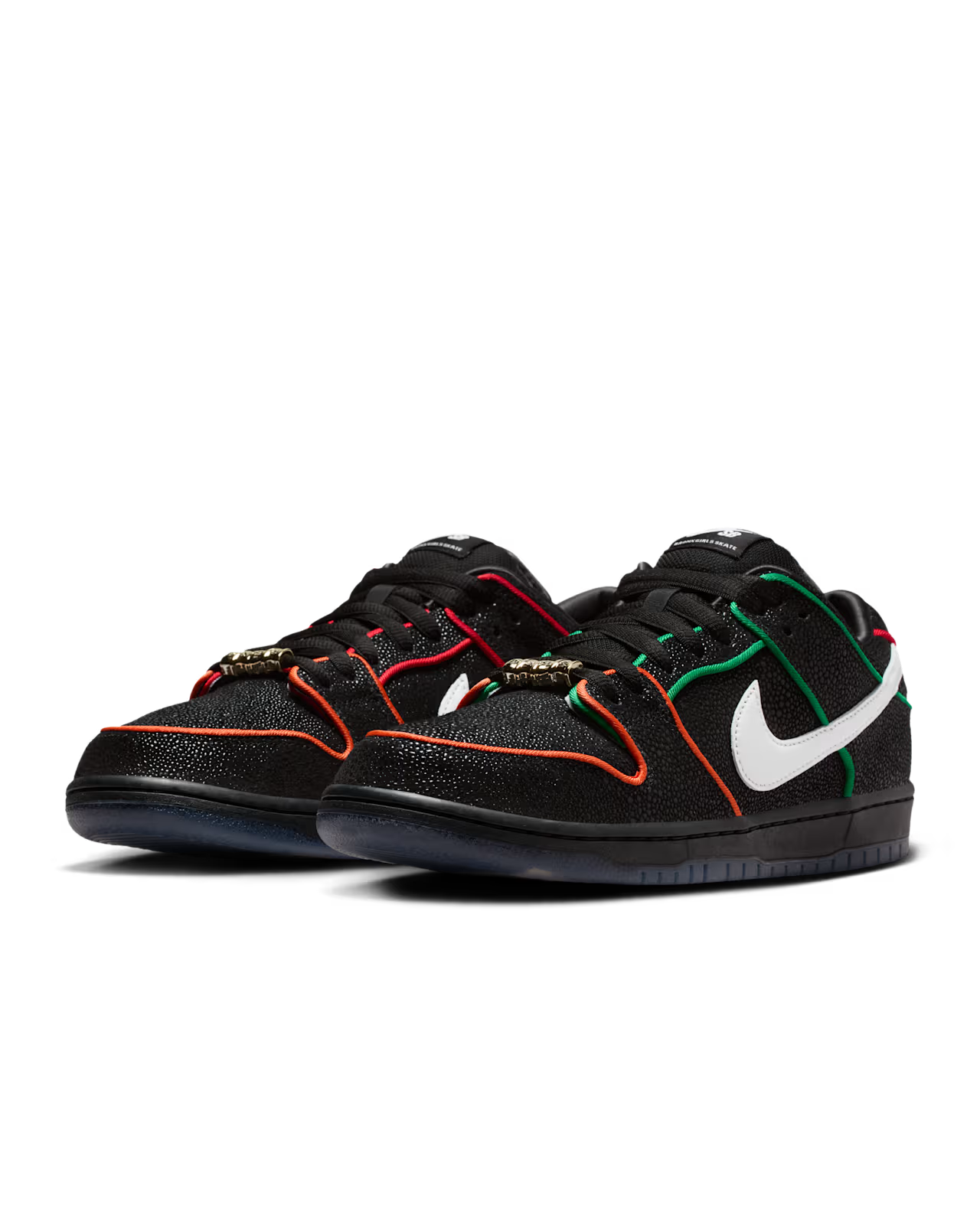 HV1664-001 Bronx Girls Skate Nike SB Dunk Low Pro Black Challenge Red (Men's)